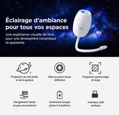 Projecteur AstroOrbit™ - Lampe Galaxie Spatiale HD