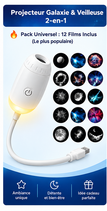 Projecteur AstroOrbit™ - Lampe Galaxie Spatiale HD