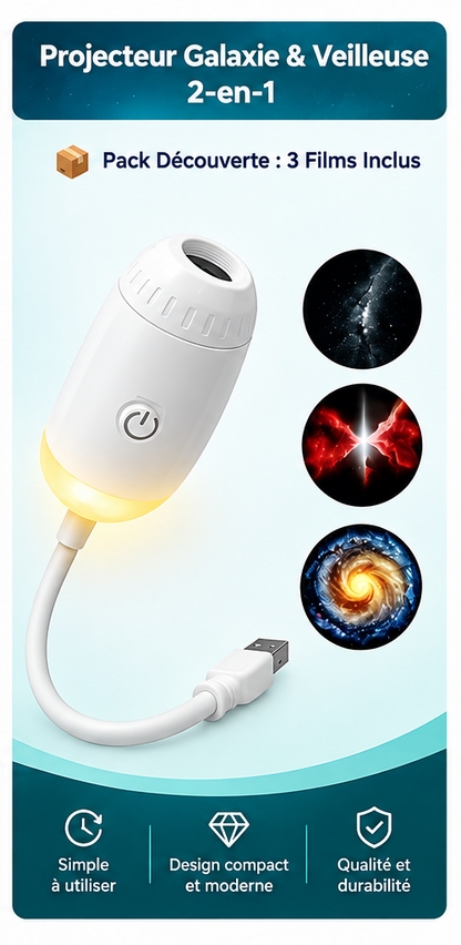 Projecteur AstroOrbit™ - Lampe Galaxie Spatiale HD